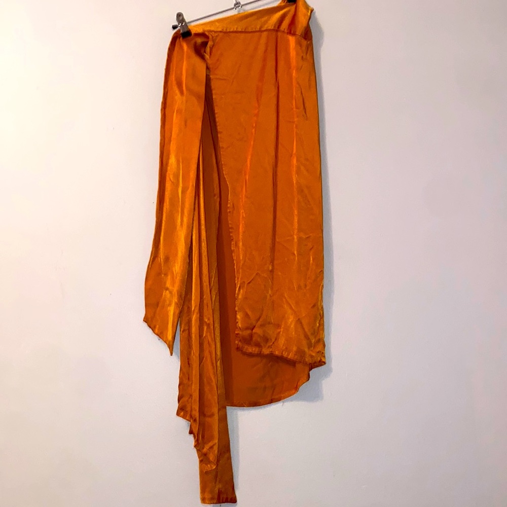 Copper color skirt. With slit